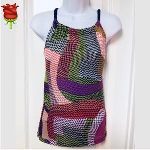 5th Culture Zigzag Criss Cross Back Tank Top Small